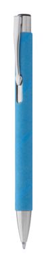 Кулькова ручка Papelles з переробленого паперу, колір блакитний - AP808079-06V- Фото №1