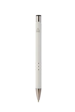 Кулькова ручка Rechannel з переробленого алюміію, колір білий - AP808081-01- Фото №2