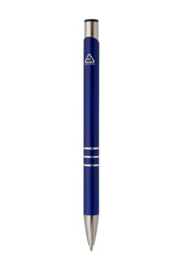 Кулькова ручка Rechannel з переробленого алюміію, колір синій - AP808081-06- Фото №3
