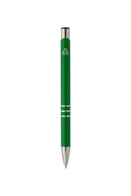 Кулькова ручка Rechannel з переробленого алюміію, колір зелений - AP808081-07- Фото №3