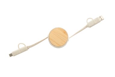 USB-кабель для зарядного пристрою Komugo, колір натуральний - AP864018- Фото №3