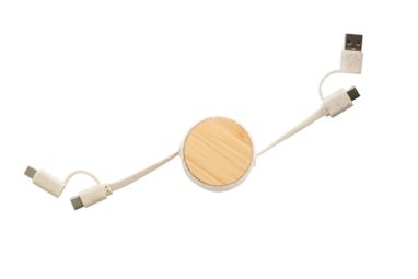 USB-кабель для зарядного пристрою Komugo, колір натуральний - AP864018- Фото №4