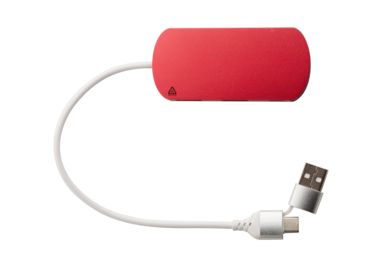 USB хаб Raluhub, цвет красный - AP864022-05- Фото №6