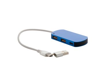 USB хаб Raluhub, цвет синий - AP864022-06- Фото №5