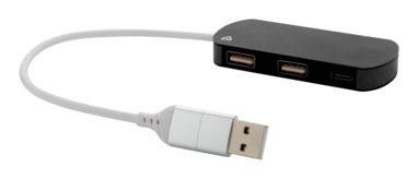 USB хаб Raluhub, цвет черный - AP864022-10- Фото №1