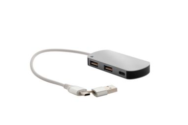 USB хаб Raluhub, колір срібний - AP864022-21- Фото №3