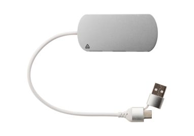 USB хаб Raluhub, колір срібний - AP864022-21- Фото №4