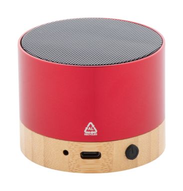 Bluetooth-динамик RalooBeat из преработанного алюминия, цвет красный - AP864024-05- Фото №1