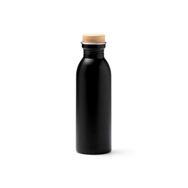 Матовая бутылка из переработанной нержавеющей стали, цвет черный - BI1224S102- Фото №1