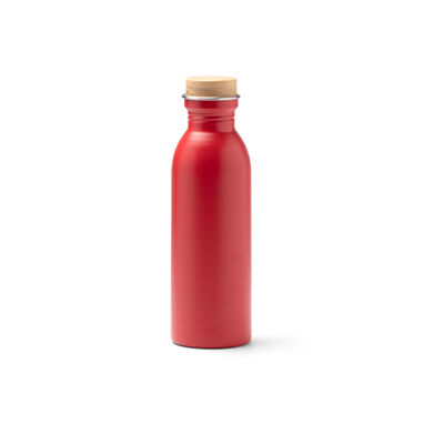 Матовая бутылка из переработанной нержавеющей стали, цвет красный - BI1224S160- Фото №1