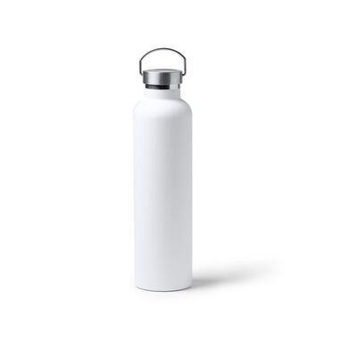 Термопляшка з нержавіючої сталі з матовою обробкою, колір білий - BI1357S101- Фото №1