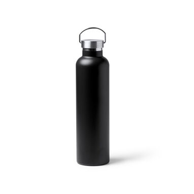 Термопляшка з нержавіючої сталі з матовою обробкою, колір чорний - BI1357S102- Фото №1