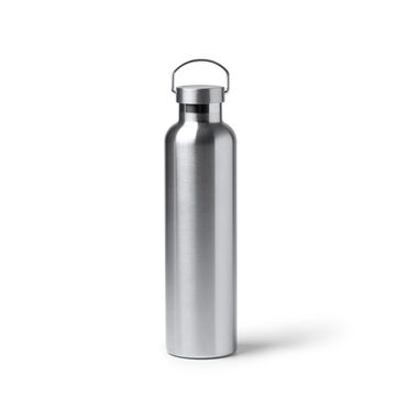Термопляшка з нержавіючої сталі з матовою обробкою, колір срібний - BI1357S1251- Фото №1