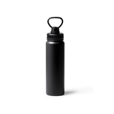 Спортивна пляшка з подвійними стінками з нержавіючої сталі, колір чорний - BI1360S102- Фото №1