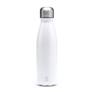 Бутылка из переработанного алюминия идеально подходит для ежедневного использования, цвет белый - BI4213S101- Фото №1