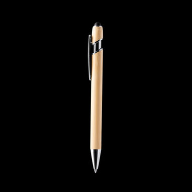 Ручка з корпусом з бамбука, колір бежевий - BL1245TA29- Фото №1