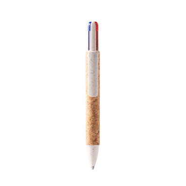 Выдвижная шариковая ручка с 3 чернилами, цвет бежевый - BL1326S129- Фото №1