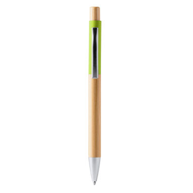 Кулькова ручка з бамбука, колір зелений - BL1332TA114- Фото №1