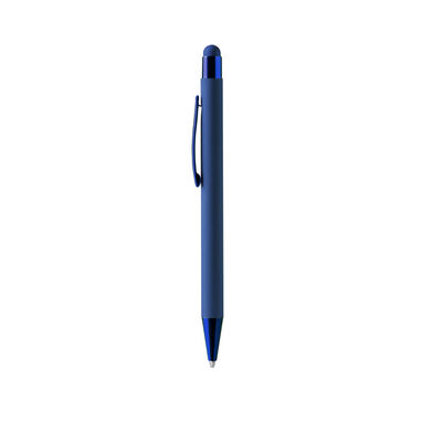 Шариковая ручка с мягким на ощупь металлическим корпусом, цвет синий - BL1333TA05- Фото №1