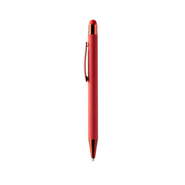 Шариковая ручка с мягким на ощупь металлическим корпусом, цвет красный - BL1333TA60- Фото №1