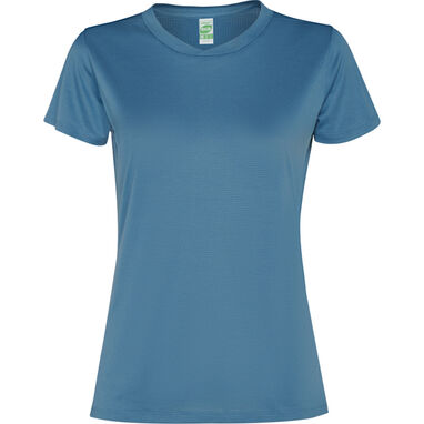 Женская футболка с короткими рукавами, цвет синий - CA030501170- Фото №1