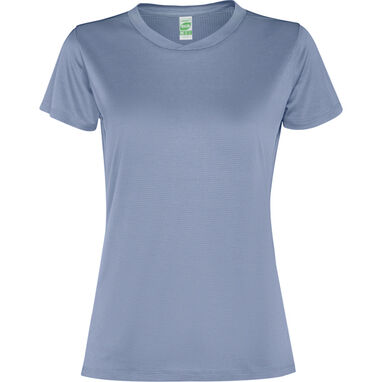 Женская футболка с короткими рукавами, цвет синий - CA030502263- Фото №1