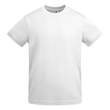 Толстая мужская футболка с коротким рукавом из хлопка, цвет белый - CA65620101- Фото №1