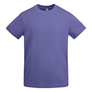 Толстая мужская футболка с коротким рукавом из хлопка, цвет сиреневый - CA656201121- Фото №1