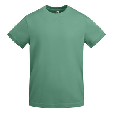 Толстая мужская футболка с коротким рукавом из хлопка, цвет зеленый - CA656201164- Фото №1