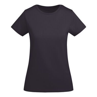 Облегающая женская футболка с коротким рукавом из органического хлопка, сертифицированного OCS, цвет сиреневый - CA669901121- Фото №1