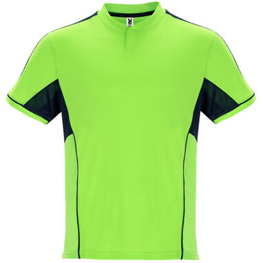 Спортивный костюм унисекс с сочетанием трех тканей, цвет флуоресцентный зеленый, морской синий - CJ03460122255- Фото №1