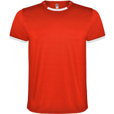 Спортивний костюм унісекс: дві футболки та одні шорти, колір білий, червоний - CJ0452010160- Фото №1