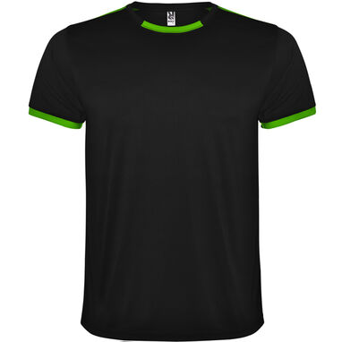 Спортивний костюм унісекс: дві футболки та одні шорти, колір лаймовий, чорний - CJ04520122502- Фото №1