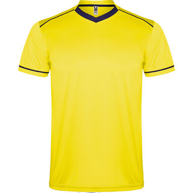 Спортивний костюм із футболки та шортів, колір жовтий, темно-синій - CJ0457010355- Фото №1