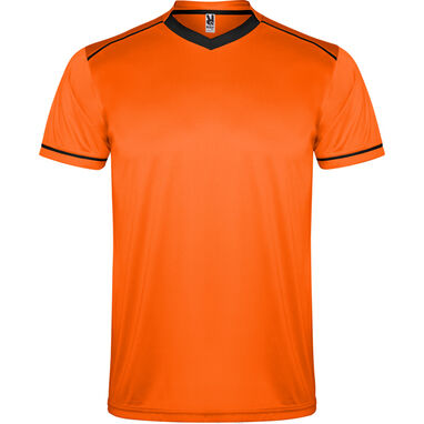 Спортивный костюм с футболкой и шортами, цвет оранжевый, черный - CJ0457013102- Фото №1