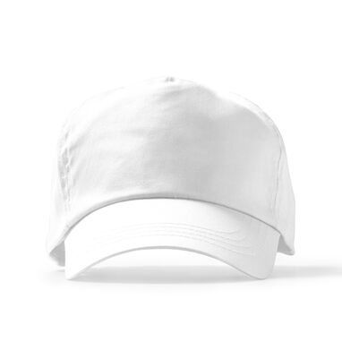 5-панельна кепка з бавовни, колір білий - GO7030S201- Фото №1