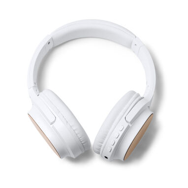 Бездротові навушники з екологічно чистих матеріалів, колір білий - HP1075S101- Фото №1