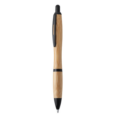 Шариковая ручка из бамбука с кнопкой, цвет черный - HW8031S102- Фото №1