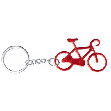 Алюминиевый брелок в форме велосипеда, цвет красный - KO1380S160- Фото №1