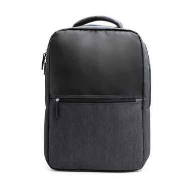 Рюкзак из переработанного полиэстера RPET 600D, цвет черный - MO1235S1243- Фото №1