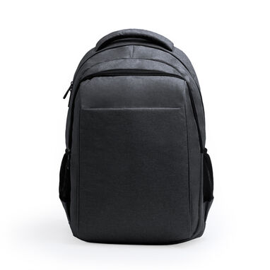 Рюкзак из переработанного полиэстера RPET, цвет черный - MO1236S102- Фото №1
