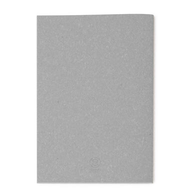 Блокнот А5 в мягкой обложке из переработанной кожи, цвет серый - NB1324S147- Фото №1