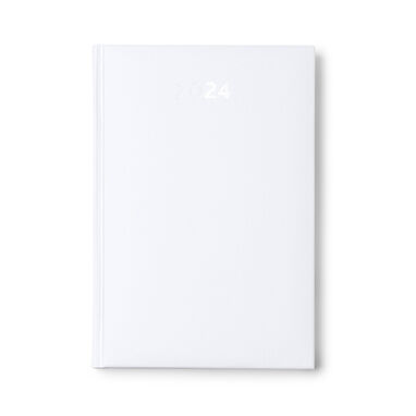 Щоденник формату A5 з м’якою поліуретановою обкладинкою, колір білий - NB8059S101- Фото №1