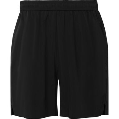 Легкие эластичные мужские шорты из переработанного полиэстера, цвет черный - PA03060102- Фото №1