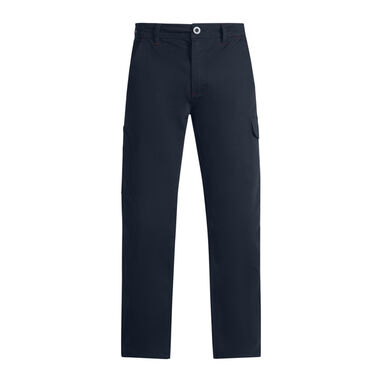 Щільні подовжені штани з еластаном, колір синій - PA92065455- Фото №1