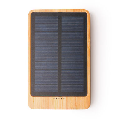 Бамбуковый солнечный аккумулятор емкостью 5000 мАч, цвет бежевый - PB4215S129- Фото №1