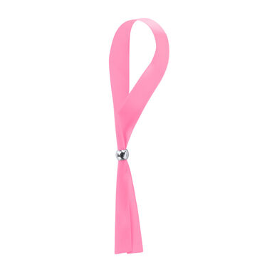 Регулируемый браслет из полиэстера, цвет светло-розовый - PF3102S148- Фото №1