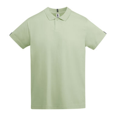 Рубашка-поло с короткими рукавами из одинарного трикотажа, цвет зеленый - PO661201264- Фото №1