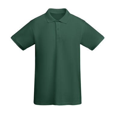 Рубашка-поло с короткими рукавами из органического хлопка, сертифицированного OCS, цвет бутылочный зеленый - PO66170156- Фото №1
