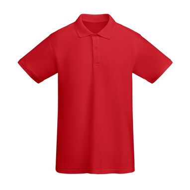 Рубашка-поло с короткими рукавами из органического хлопка, сертифицированного OCS, цвет красный - PO66170160- Фото №1